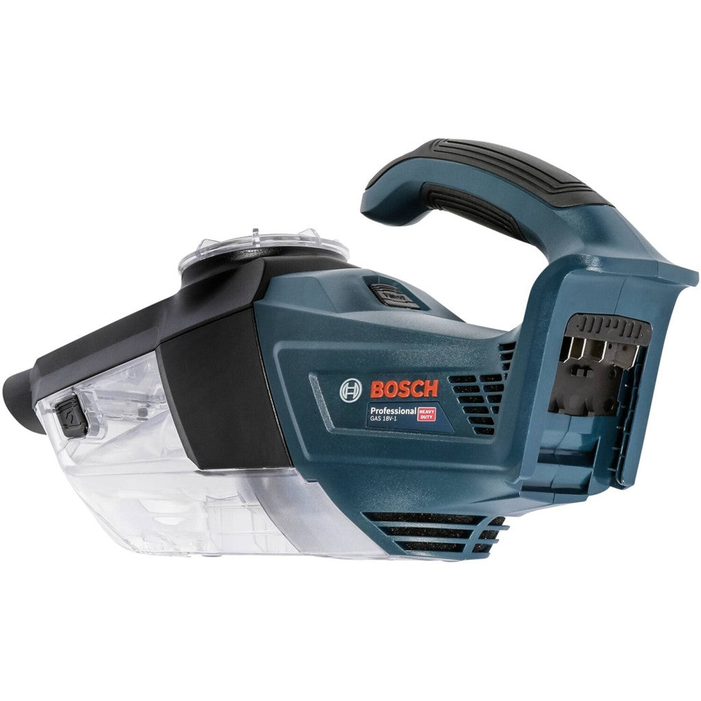 Bosch GAS Akku-Sauger 18V-1 Professional - Trocken - Filterung - 600 l/min - Beutellos - Schwarz - Blau - Rot - Durchscheinend - 0,7 l