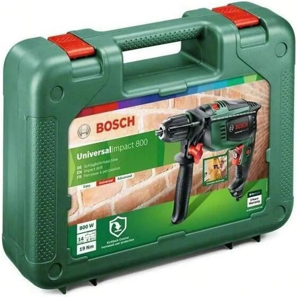 Bosch UniversalImpact 800 - Klopboormachine - Zonder sleutel - 3000 RPM - 3 cm - 1,2 cm - 1,4 cm
