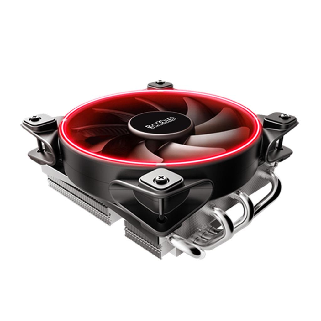 PCCOOLER LP CPU Luftkühler - 125W TDP, bis zu 1800 U/min und 65 CFM - Rot/Blau
