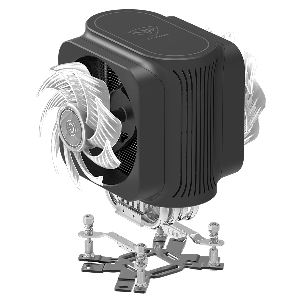 PCCOOLER CPU Luftkühler - 230W TDP, bis zu 2000 U/min und 72 CFM - steuerbare RGB LEDs - GI-D66A - 6940526111139