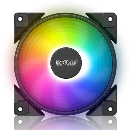 PCCOOLER FRGB Lüfter - bis zu 2000 U/min und 72 CFM - steuerbare RGB LEDs - HALO-FRGB - 6940526104520 - Brocon Shop