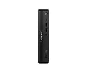 Lenovo ThinkCentre M70q Gen 6 Ultra 5 225T 16/512GB W11 Pro side view with ports and black finish.
