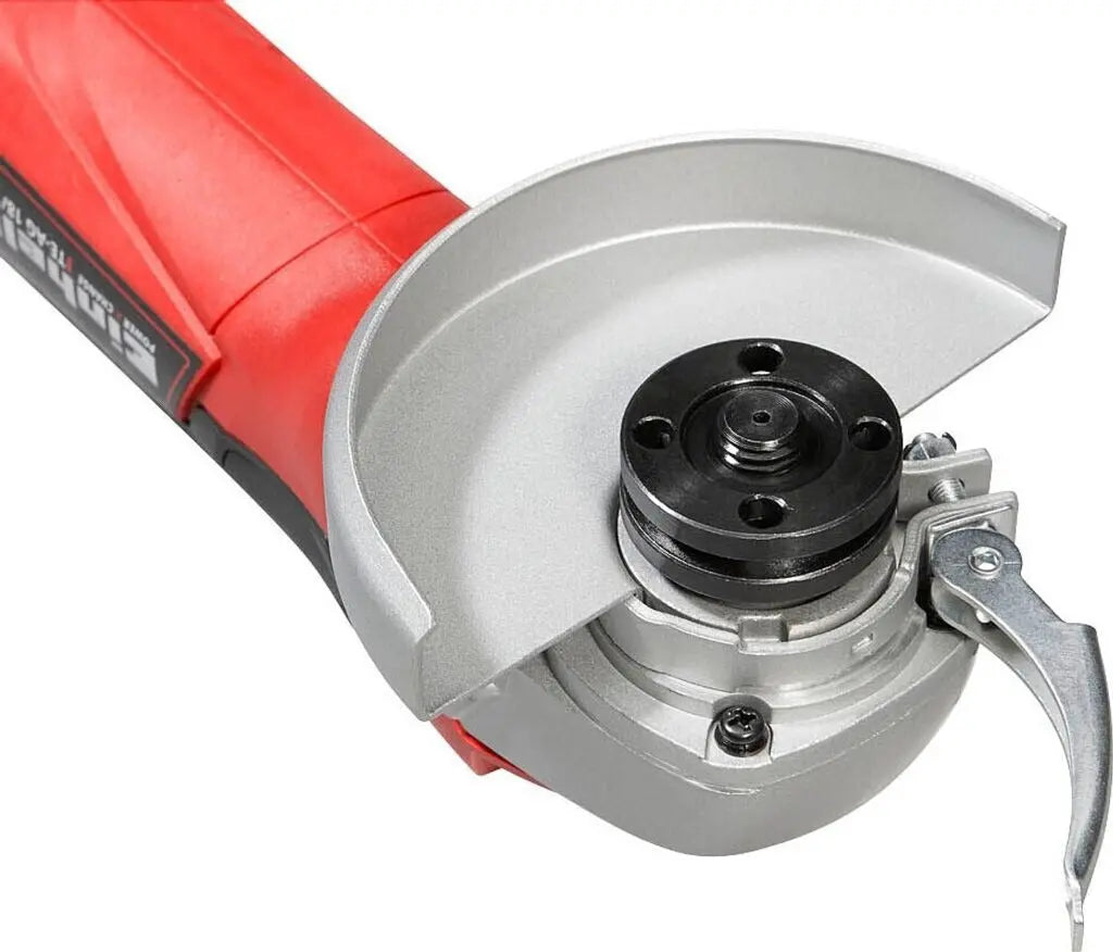 Einhell Akku-Winkelschleifer TE-AG 18/115 Li-Solo Power X-Change close-up of the disc and guard.