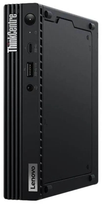 Lenovo ThinkCentre M75q Gen 2 Tiny Ryzen 5 5600GE 16/512GB W11 Pro Damaged Box side view with ports and branding.