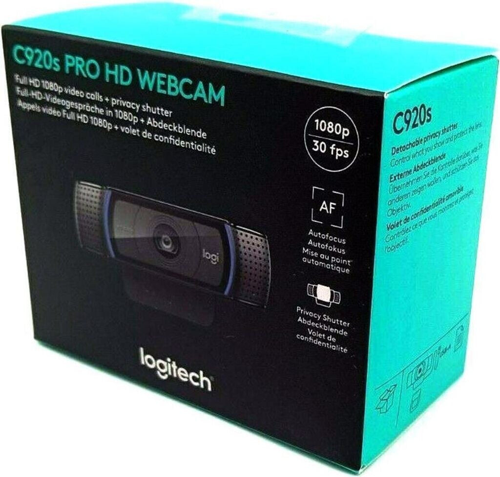 Logitech 960-001252 - 1920 x 1080 Pixel - Full HD - 30 fps - 720p - 1080p - Webcam-Abdeckung - 78°
