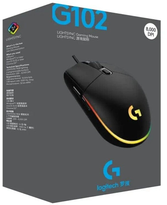 Logitech G 910-005823 - USB Typ-A - 8000 DPI - 1 ms - Schwarz