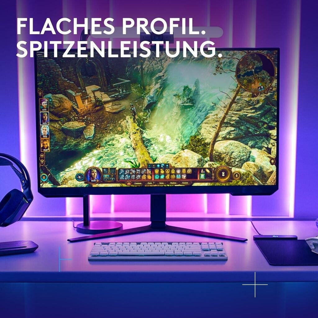 Logitech G G515 LIGHTSPEED TKL, Kabellos, RF Wireless+ Bluetooth, Mechanischer Switch, QWERTZ, RGB-LED, Weiß -• Mechanische Gaming-Tastatur