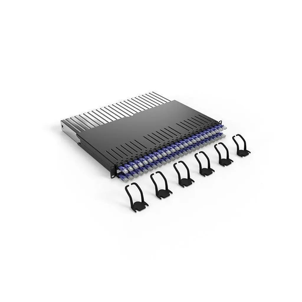 patchbox.one / 8RU / STP (geschirmt) / Violett - Netzwerkschrank mit Cat.6a-Kassetten für optimales Kabelmanagement