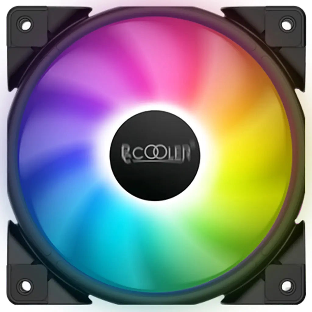 PCCOOLER FRGB Lüfter 3 in 1 Kit - bis zu 1800 U/min und 45,3 CFM - steuerbare RGB LEDs - HALO-FRGB-3I1 - 6940526104421
