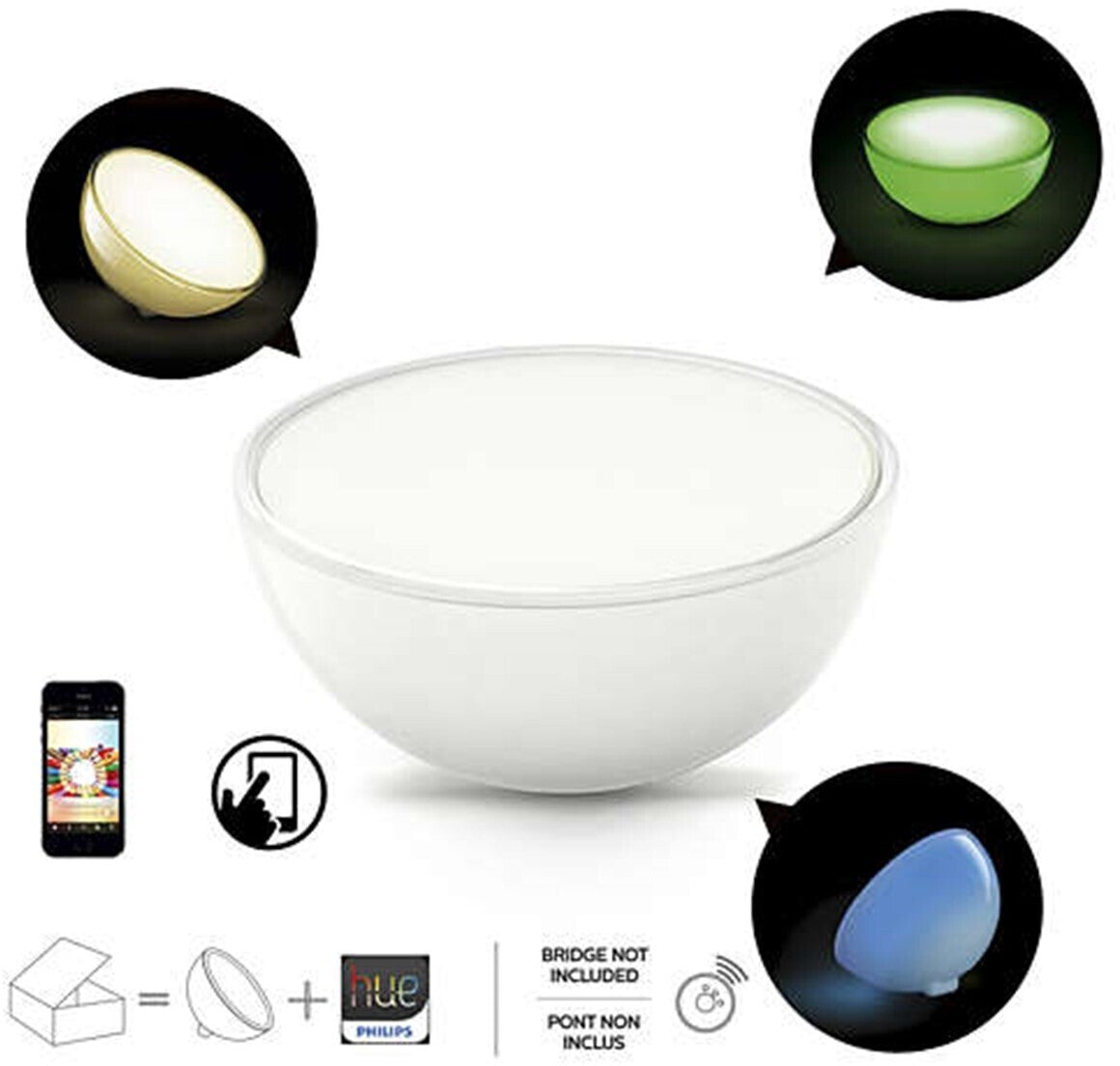 Philips Hue Go tragbare Akzentbeleuchtung - Intelligente Tischleuchte - ZigBee - Weiß - LED - Synthetisch - Nicht austauschbare(s) Leuchtmittel