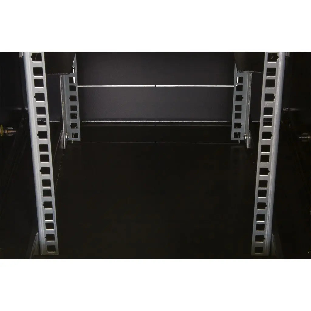 Rockstable 15HE Netzwerkschrank, Serverschrank - 10 Zoll Wandmontage - (BxTxH) 370x450x770mm mit Glastür - Schwarz - Abschließbar - Vormontiert - Traglast 60kg - RS10-3415 - 4260714311786