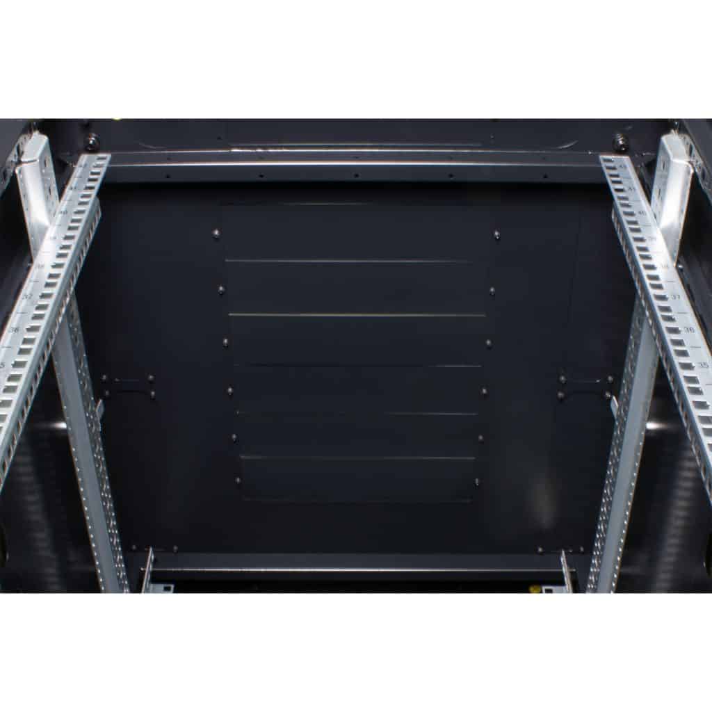 Rockstable 12HE 19 Zoll Serverschrank Netzwerkschrank mit Glastür - Schwarz