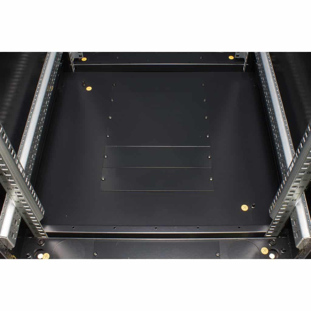 Rockstable 12HE 19 Zoll Serverschrank Netzwerkschrank mit Glastür - Schwarz