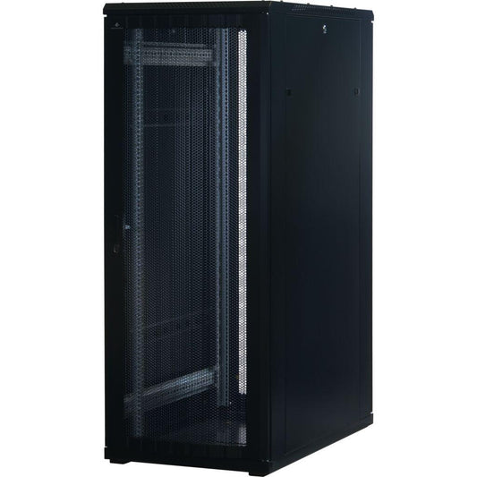 Rockstable 19 Zoll Serverschrank | Netzwerkschrank 32HE 600x1000x1600mm (BxTxH) | RS19-6032PP | perforierte Tür - RS19-6032PP - 4260714310833