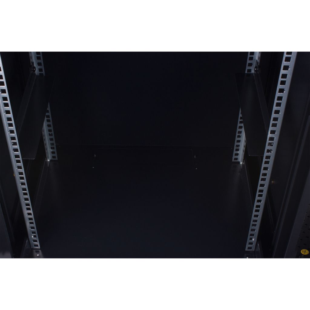 Rockstable 6HE Netzwerkschrank, Serverschrank - 19 Zoll Wandmontage - (BxTxH) 600x440x370mm mit perforierter Tür - Schwarz - Abschließbar - Vormontiert - Traglast 60kg - RS19-6406PP - 4260714310208