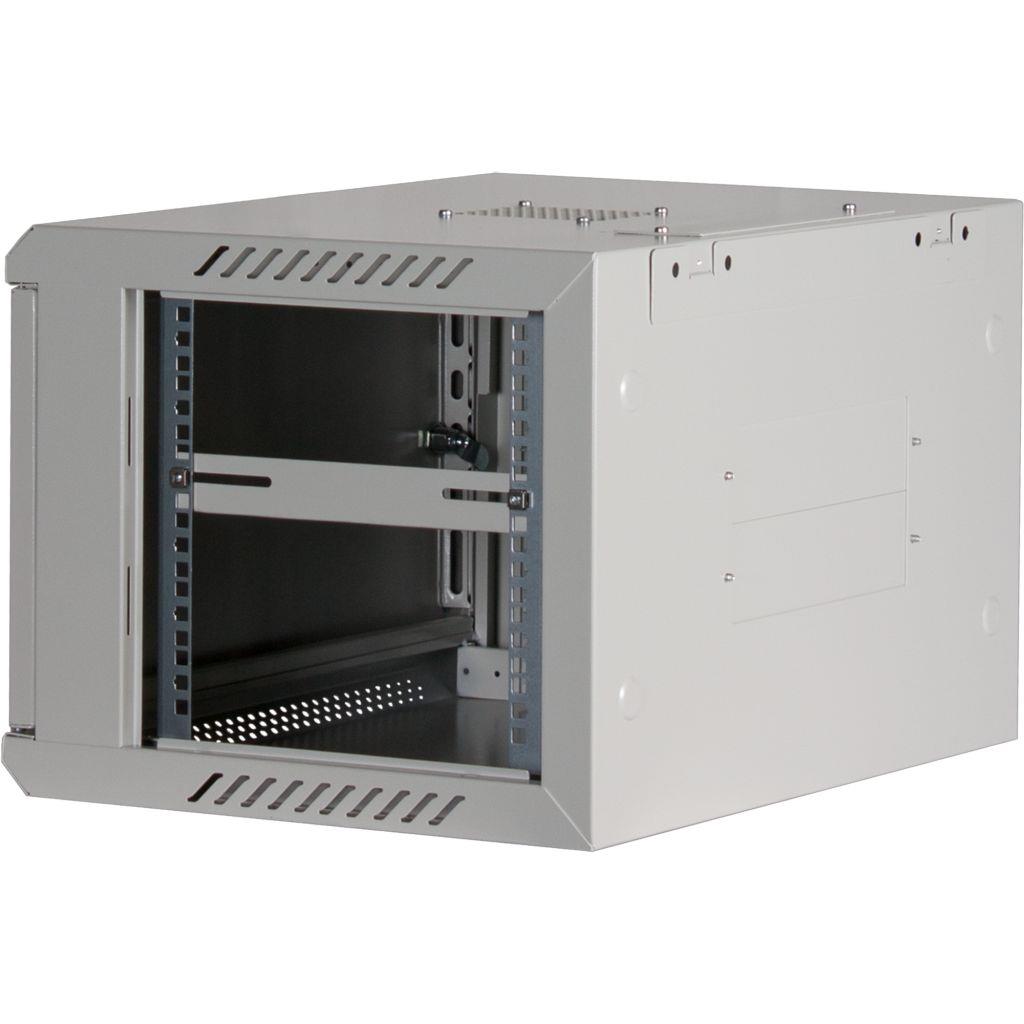 Rockstable 6HE Netzwerkschrank, Serverschrank - 19 Zoll Wandmontage - (BxTxH) 600x440x370mm mit Stahltür - Weiß - Abschließbar - Vormontiert - Traglast 60kg