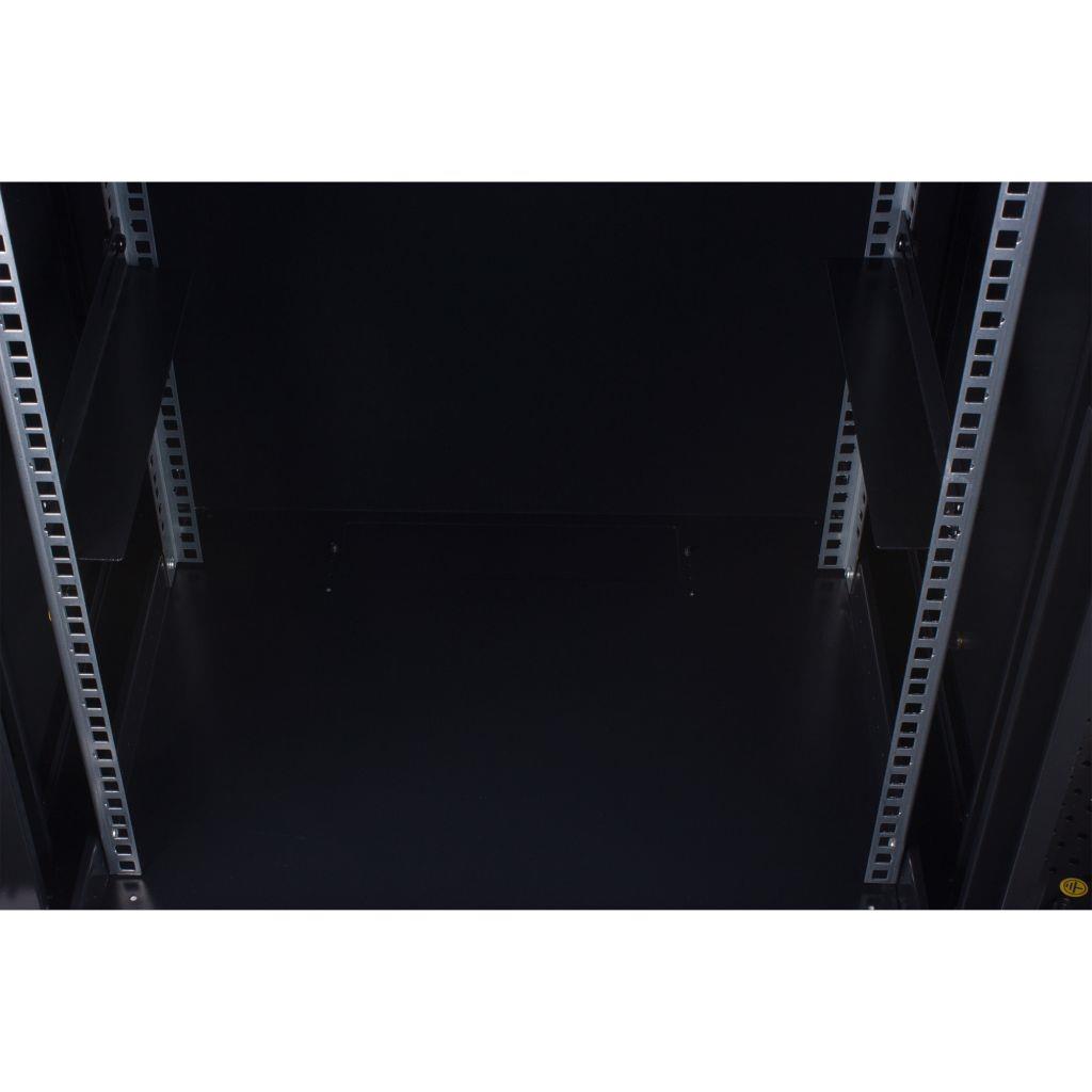 Rockstable 9HE Netzwerkschrank, Serverschrank - 19 Zoll Wandmontage - (BxTxH) 600x440x503mm mit Glastür - Schwarz - Abschließbar - Vormontiert - Traglast 60kg