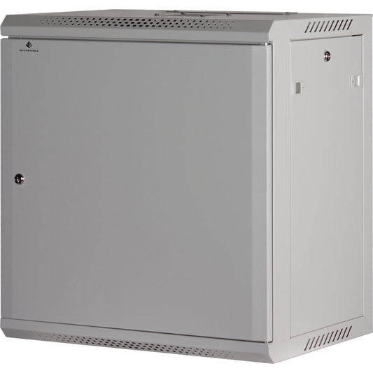 Rockstable 12HE Netzwerkschrank, Serverschrank - 19 Zoll Wandmontage - (BxTxH) 600x440x637mm mit Stahltür - Weiß - Abschließbar - Vormontiert - Traglast 60kg - RS19-6412WS - 4260714310147