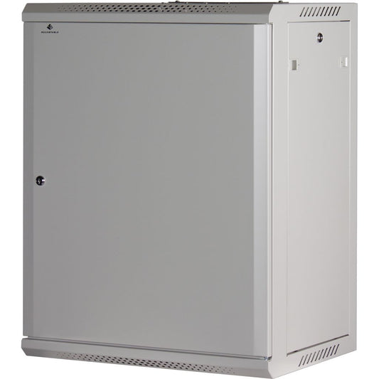 Rockstable 15HE Netzwerkschrank, Serverschrank - 19 Zoll Wandmontage - (BxTxH) 600x440x770mm mit Stahltür - Weiß - Abschließbar - Vormontiert - Traglast 60kg - RS19-6415WS - 4260714310161