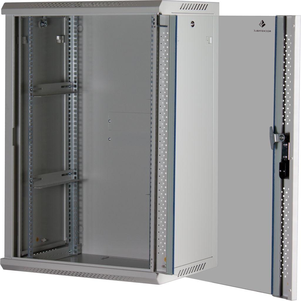 Rockstable 18HE Netzwerkschrank, Serverschrank - 19 Zoll Wandmontage - (BxTxH) 600x440x900mm mit Glastür - Weiß - Abschließbar - Vormontiert - Traglast 60kg - RS19-6418W - 4260714310093