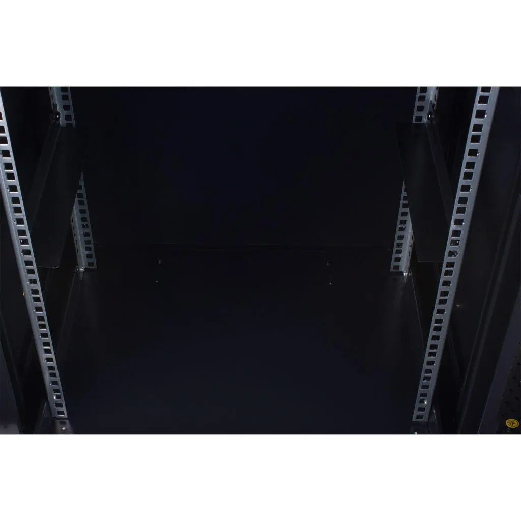 Rockstable 9HE Netzwerkschrank, Serverschrank - 19 Zoll Wandmontage - (BxTxH) 600x600x503mm mit Glastür - Schwarz - Abschließbar - Vormontiert - Traglast 60kg - RS19-6609 - 4260714310260