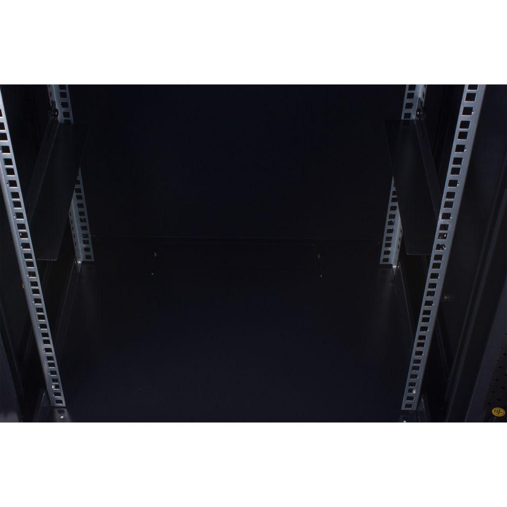 Rockstable 12HE Netzwerkschrank, Serverschrank - 19 Zoll Wandmontage - (BxTxH) 600x600x637mm mit Glastür - Schwarz - Abschließbar - Vormontiert - Traglast 60kg - RS19-6612 - 4260714310284