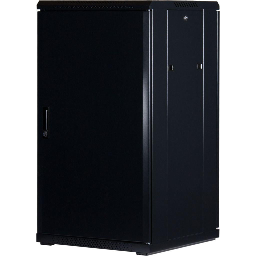 Rockstable 19 Zoll Serverschrank | Netzwerkschrank 22HE 600x600x1200mm (BxTxH) | RS19-6622 | Glastür
