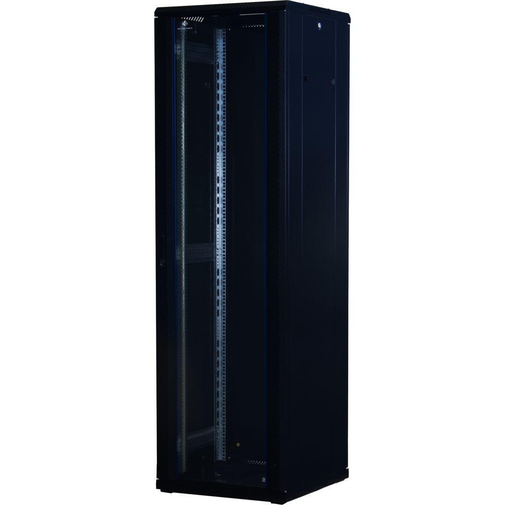 Rockstable 19 Zoll Serverschrank | Netzwerkschrank 42HE 600x600x2000mm (BxTxH) | RS19-6642 | Glastür