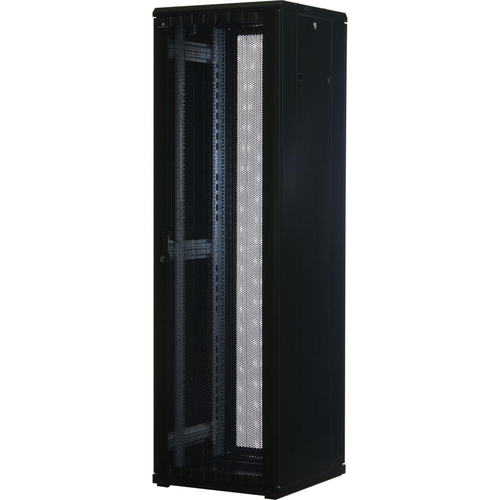 Rockstable 19 Zoll Serverschrank | Netzwerkschrank 42HE 600x600x2000mm (BxTxH) | RS19-6642PP | perforierte Tür - RS19-6642PP - 4260714310895