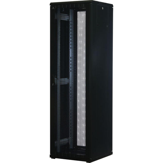Rockstable 19 Zoll Serverschrank | Netzwerkschrank 42HE 600x600x2000mm (BxTxH) | RS19-6642PP | perforierte Tür - RS19-6642PP - 4260714310895