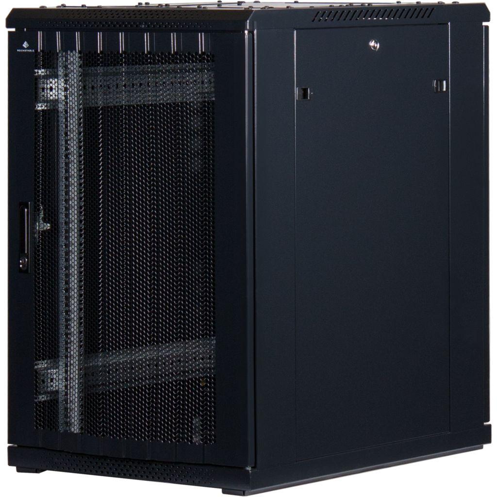 Rockstable 18HE 19 Zoll Serverschrank Netzwerkschrank mit perforierten Türen - Schwarz - RS19-6818PP - 4260714310697 - Brocon Shop