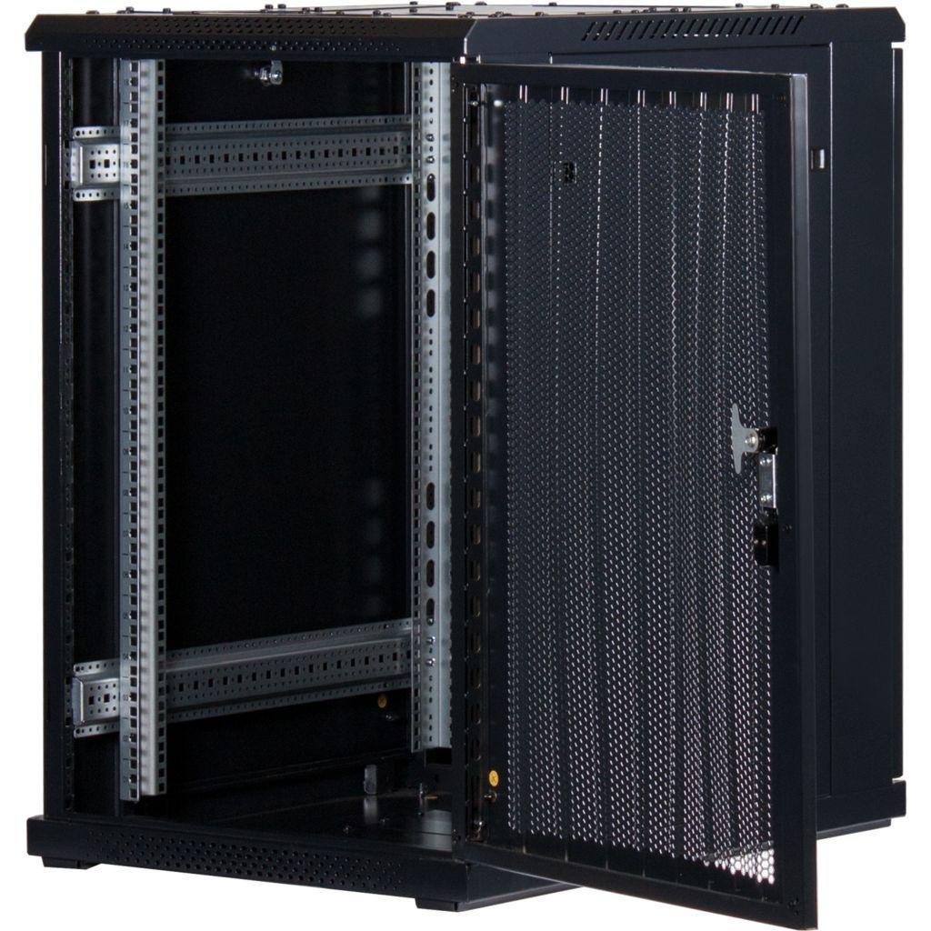 Rockstable 19 Zoll Serverschrank | Netzwerkschrank 18HE 600x800x900mm (BxTxH) | RS19-6818PP | perforierte Tür