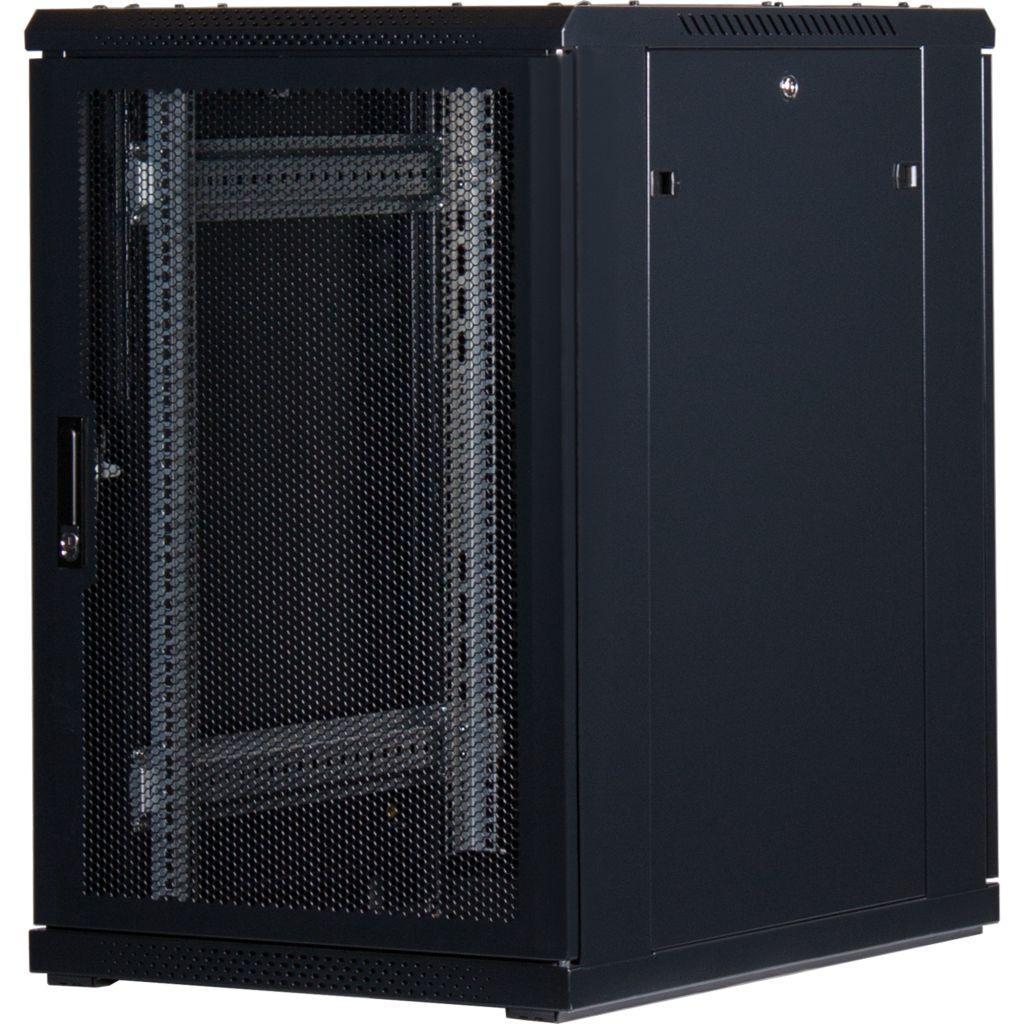 Rockstable 19 Zoll Serverschrank | Netzwerkschrank 18HE 600x800x900mm (BxTxH) | RS19-6818PP | perforierte Tür