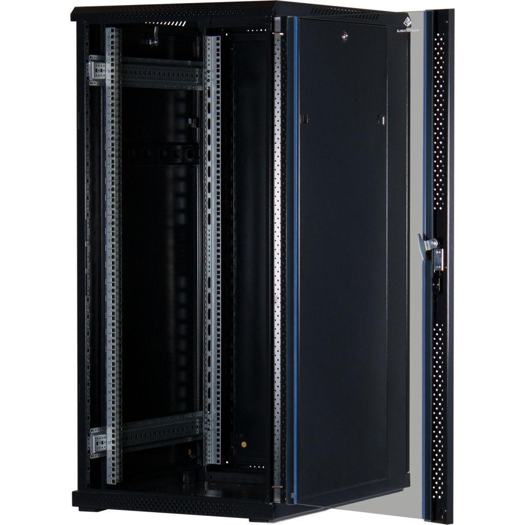 Rockstable 19 Zoll Serverschrank | Netzwerkschrank 27HE 600x800x1400mm (BxTxH) | RS19-6827 | Glastür