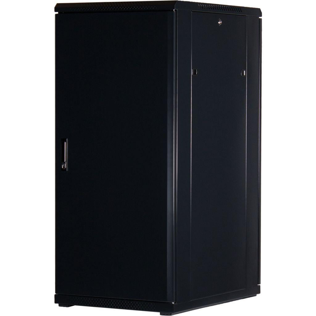 Rockstable 19 Zoll Serverschrank | Netzwerkschrank 27HE 600x800x1400mm (BxTxH) | RS19-6827 | Glastür