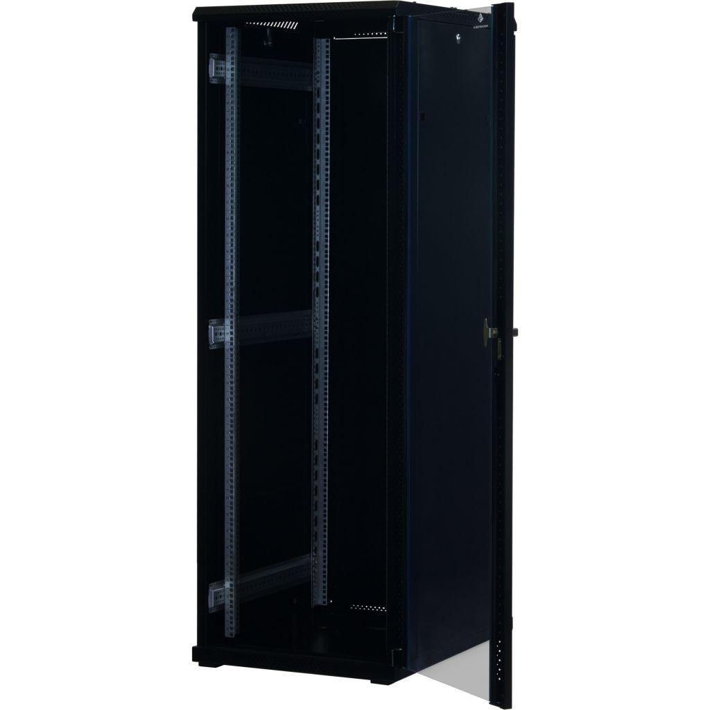 Rockstable 37HE 19 Zoll Serverschrank Netzwerkschrank mit Glastür - Schwarz