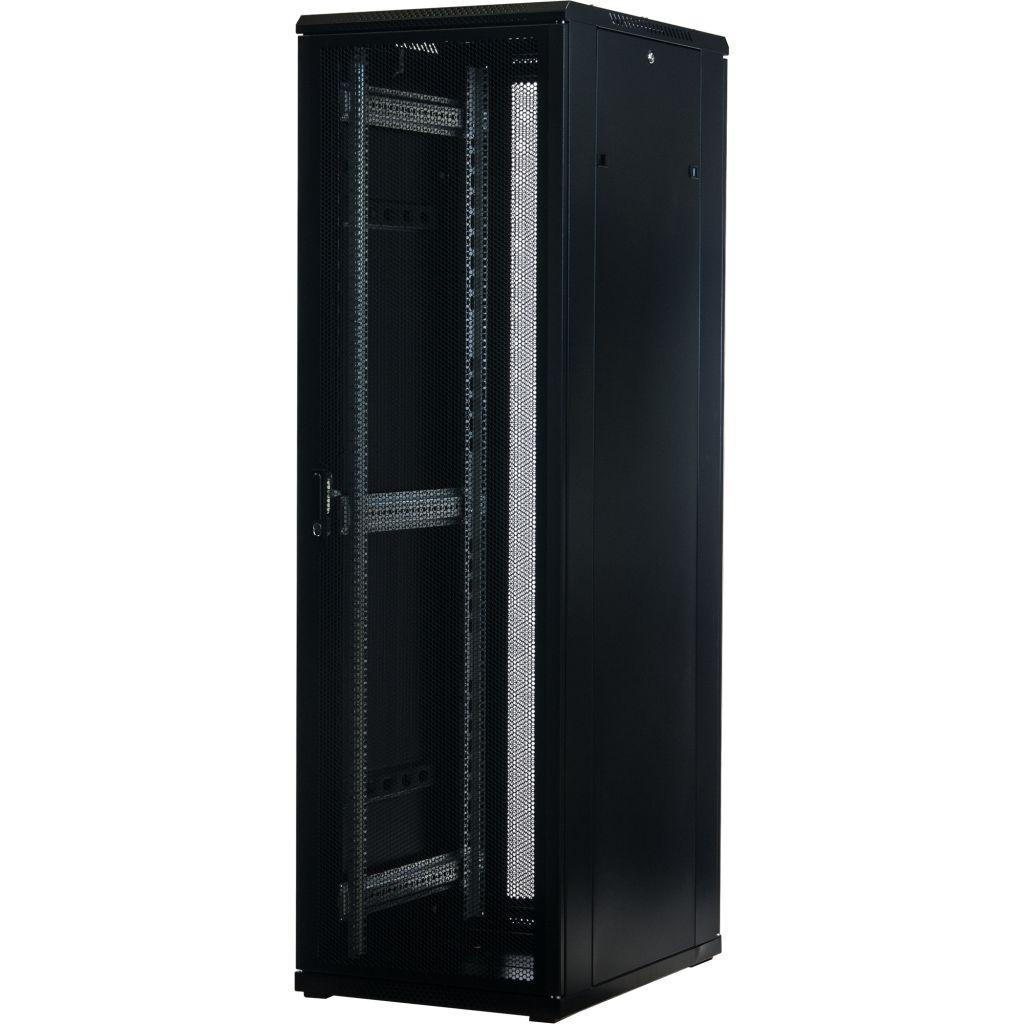 Rockstable 19 Zoll Serverschrank | Netzwerkschrank 42HE 600x800x2000mm (BxTxH) | RS19-6842PP | perforierte Tür - RS19-6842PP - 4260714310901