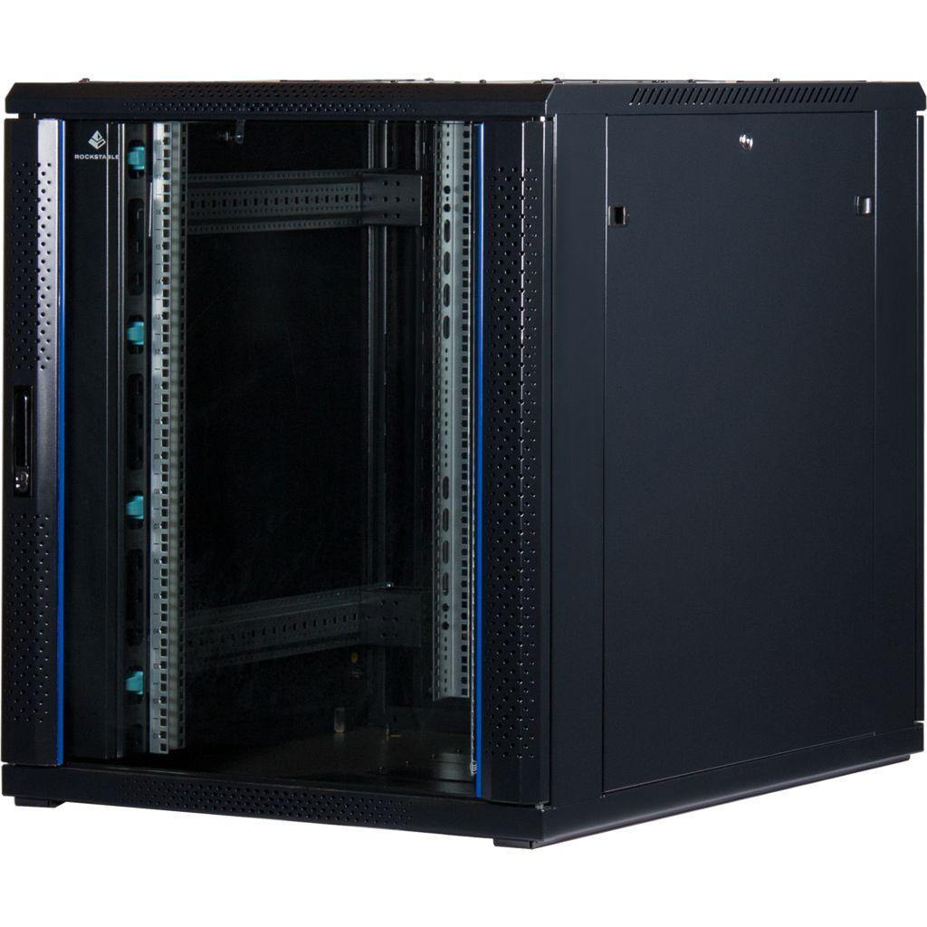 Rockstable 19 Zoll Serverschrank | Netzwerkschrank 18HE 800x1000x900mm (BxTxH) | RS19-8018 | Glastür