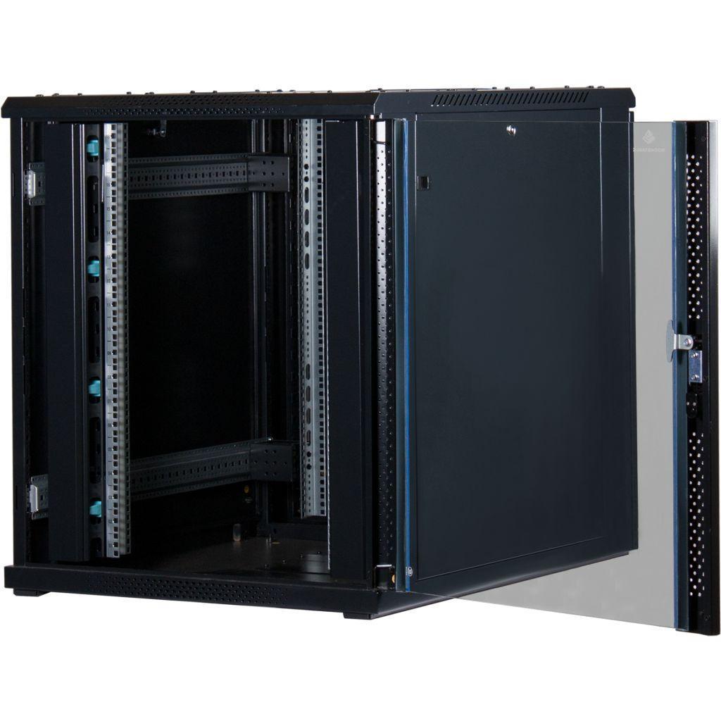 Rockstable 19 Zoll Serverschrank | Netzwerkschrank 18HE 800x1000x900mm (BxTxH) | RS19-8018 | Glastür