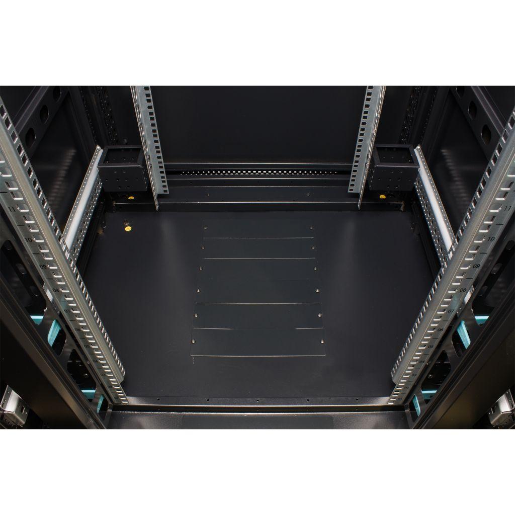 Rockstable 19 Zoll Serverschrank | Netzwerkschrank 22HE 800x1000x1200mm (BxTxH) | RS19-8022PP | perforierte Tür