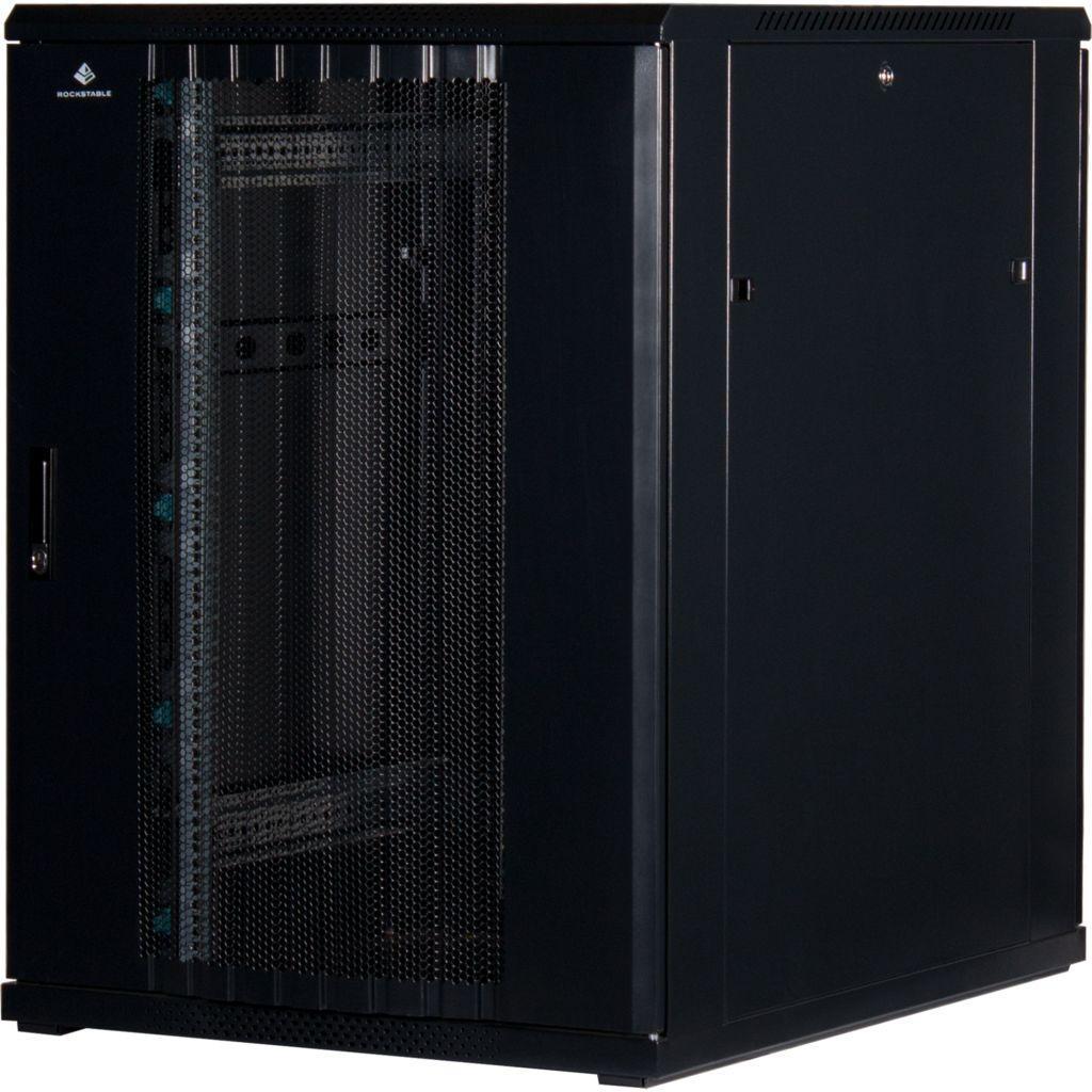 Rockstable 19 Zoll Serverschrank | Netzwerkschrank 22HE 800x1000x1200mm (BxTxH) | RS19-8022PP | perforierte Tür