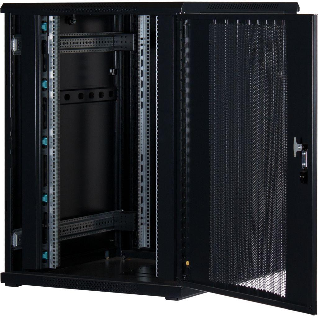 Rockstable 19 Zoll Serverschrank | Netzwerkschrank 22HE 800x1000x1200mm (BxTxH) | RS19-8022PP | perforierte Tür