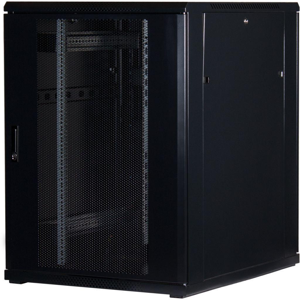 Rockstable 19 Zoll Serverschrank | Netzwerkschrank 22HE 800x1000x1200mm (BxTxH) | RS19-8022PP | perforierte Tür