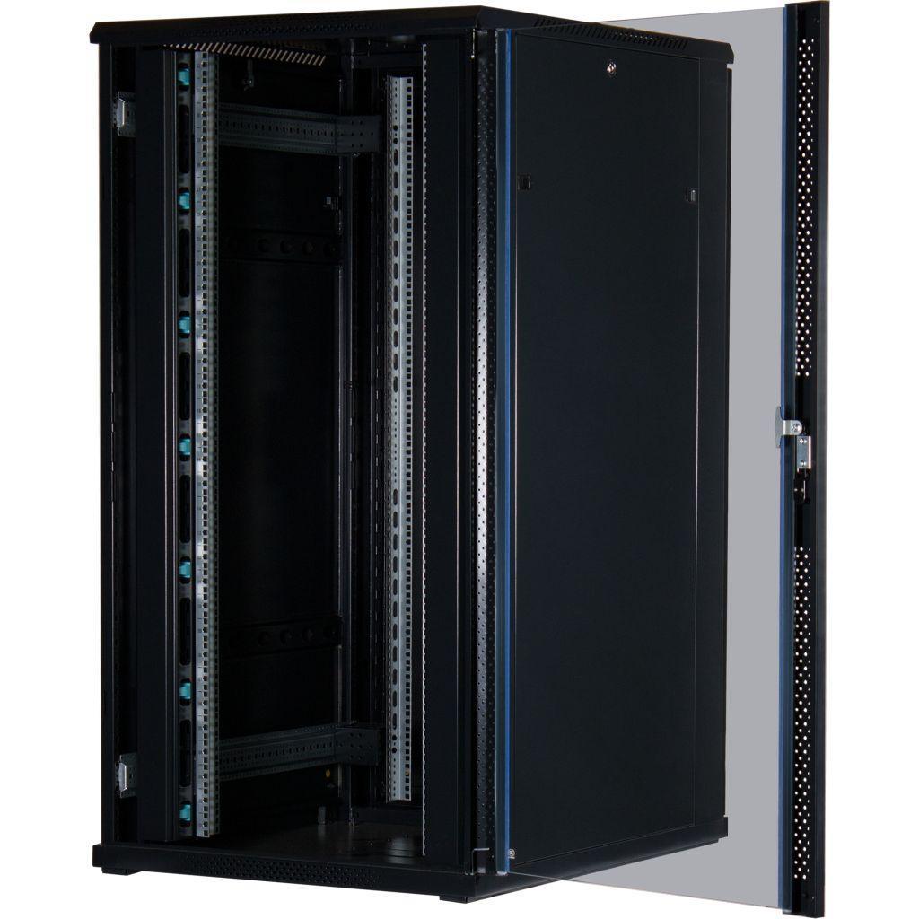 Rockstable 19 Zoll Serverschrank | Netzwerkschrank 32HE 800x1000x1600mm (BxTxH) | RS19-8032 | Glastür