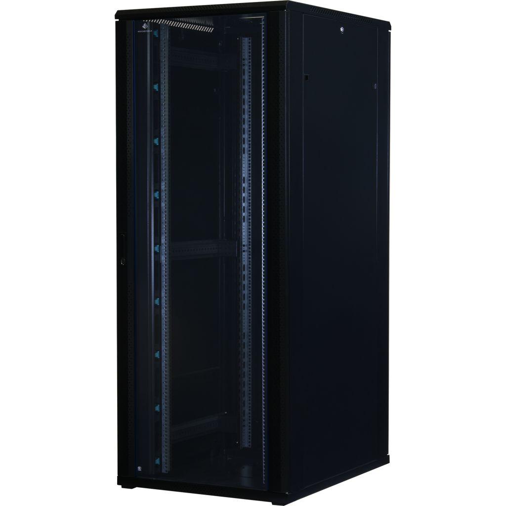 Rockstable 19 Zoll Serverschrank | Netzwerkschrank 42HE 800x1000x2000mm (BxTxH) | RS19-8042 | Glastür - RS19-8042 - 4260714310628
