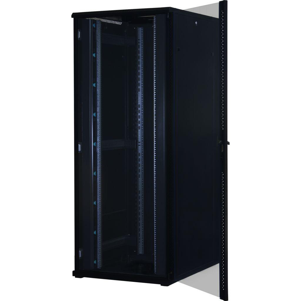 Rockstable 19 Zoll Serverschrank | Netzwerkschrank 42HE 800x1000x2000mm (BxTxH) | RS19-8042 | Glastür - RS19-8042 - 4260714310628