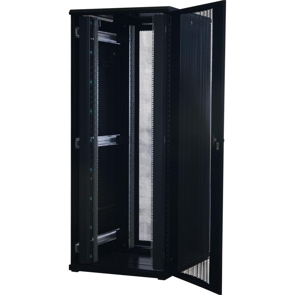 Rockstable 19 Zoll Serverschrank | Netzwerkschrank 42HE 800x1000x2000mm (BxTxH) | RS19-8042PD | perforierte Tür - RS19-8042PD - 4260714310932