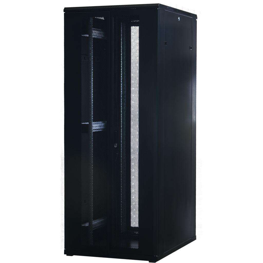 Rockstable 19 Zoll Serverschrank | Netzwerkschrank 42HE 800x1000x2000mm (BxTxH) | RS19-8042PD | perforierte Tür - RS19-8042PD - 4260714310932