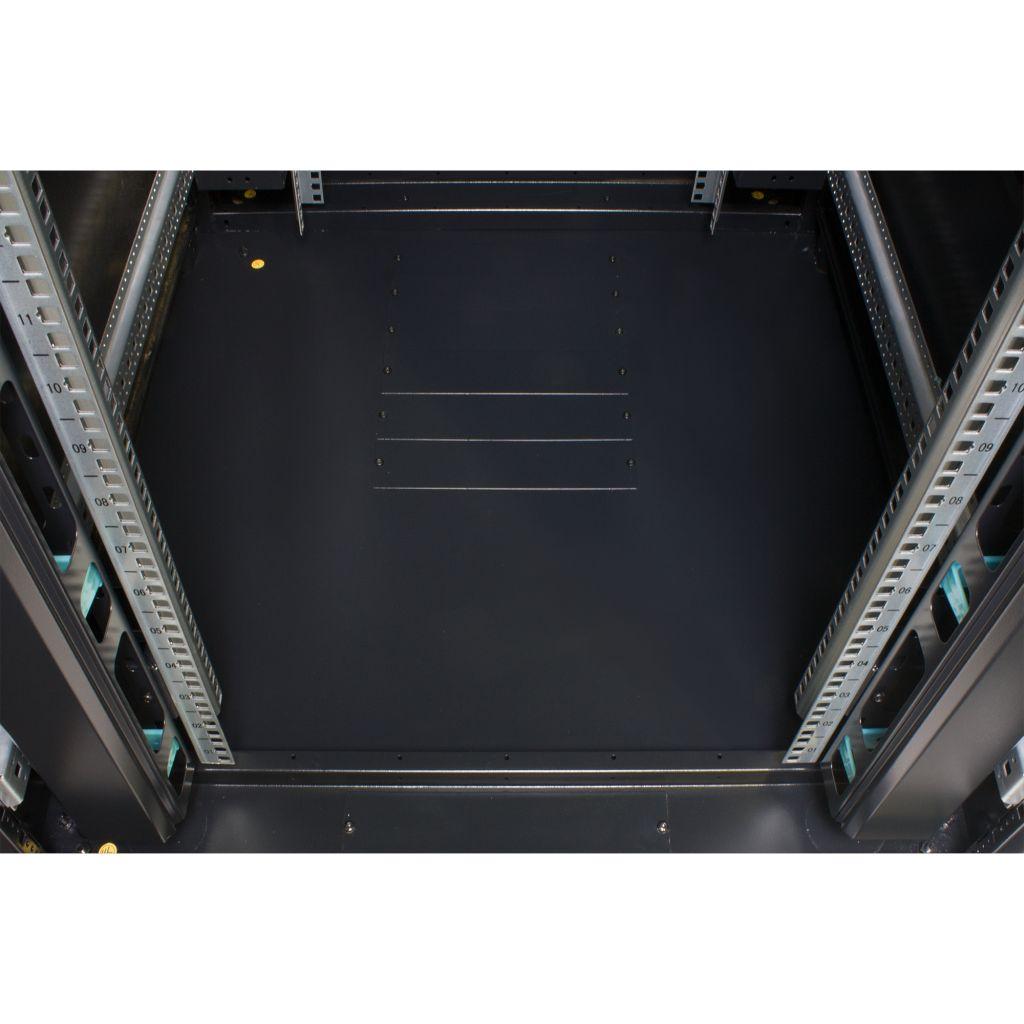 Rockstable 19 Zoll Serverschrank | Netzwerkschrank 42HE 800x1000x2000mm (BxTxH) | RS19-8042PD | perforierte Tür - RS19-8042PD - 4260714310932