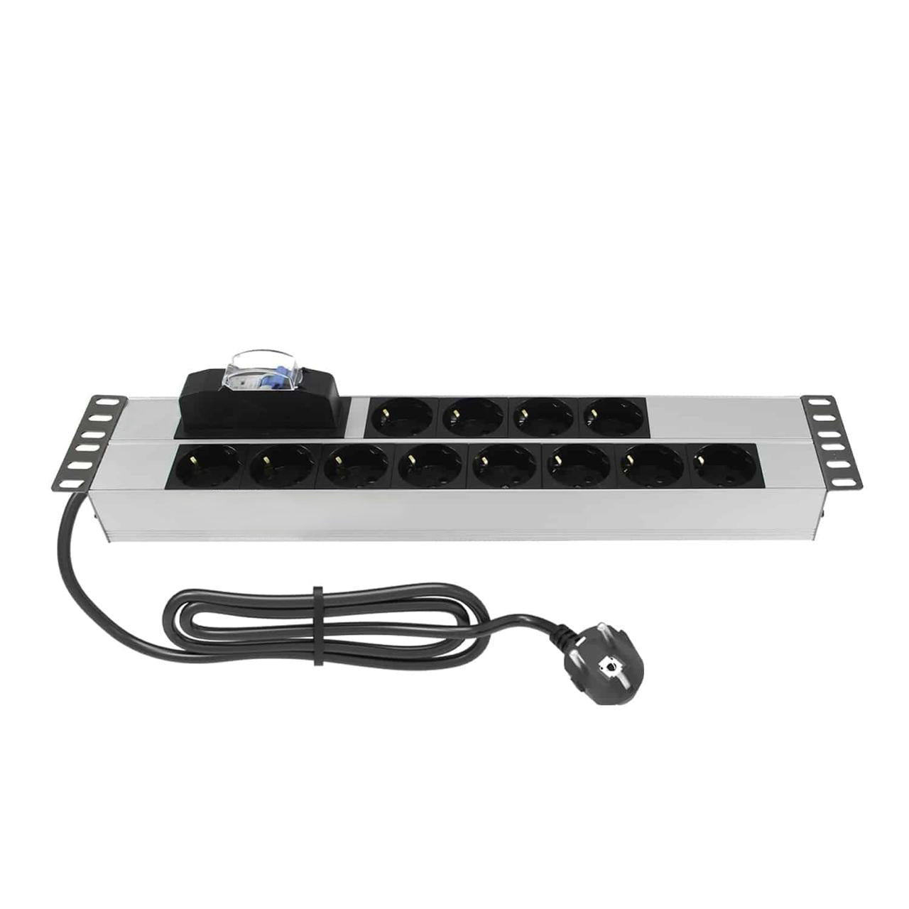 Rockstable 2HE 19 Zoll in Rack 12-fache Steckdosenleiste mit Sicherung und Kurzschlussschutz - 4000W Leistung | PremiumLine RSPL19-12PDU